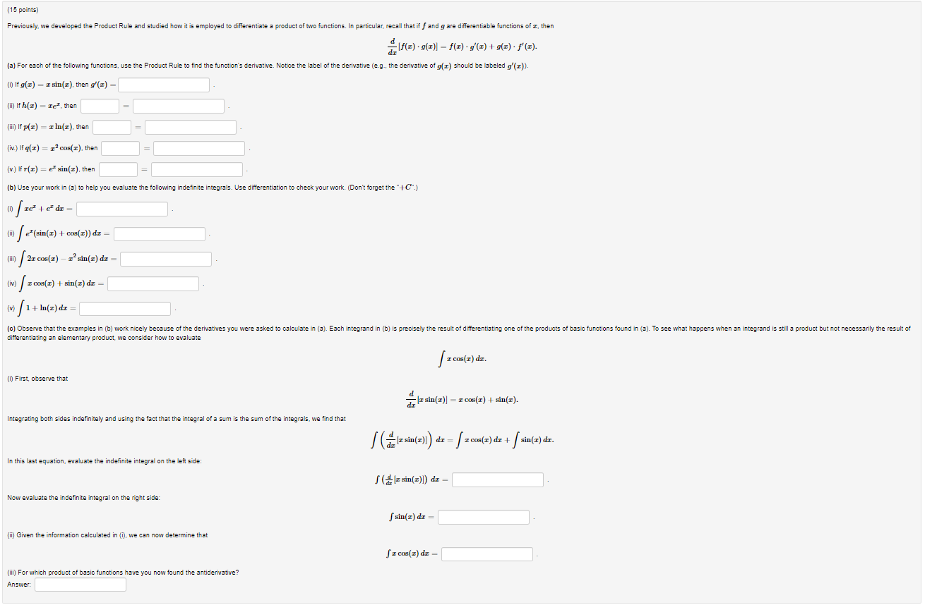 solved the extended product rule states that if f,g,... Solved (15 points)Previously, we developed the Product Rule | Chegg.com