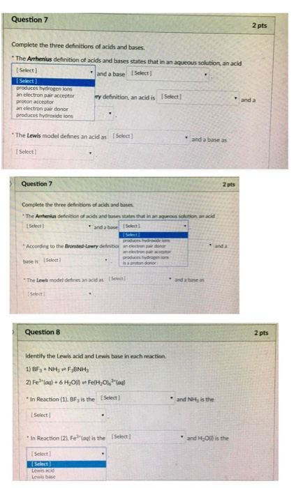 Solved Question 7 2 pts Complete the three definitions of | Chegg.com