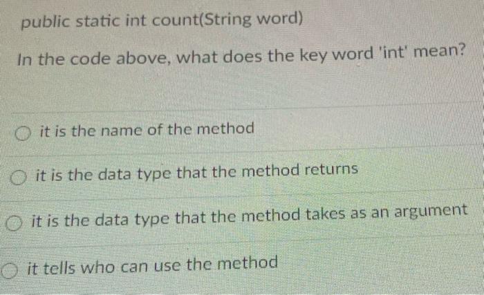 Solved public static char letter (String word, int indexn In | Chegg.com