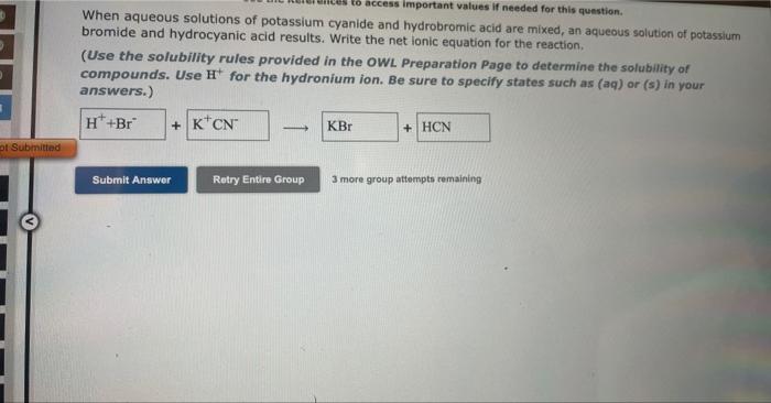 Potassium cyanide 10% (w/v) in aqueous solution