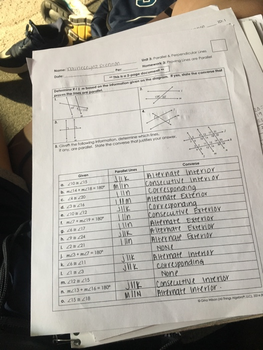 Get Geometry Unit 3 Parallel And Perpendicular Lines Answer Key Most Complete GM