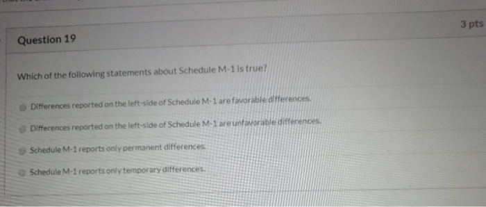 Solved 3 pts Question 19 Which of the following statements | Chegg.com