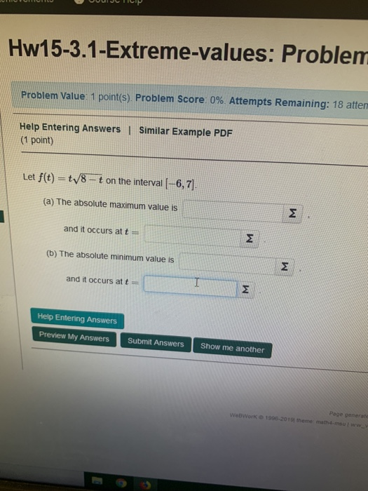 Solved Problem Value 1 point(s). Problem Score: 0%. Attempts | Chegg.com