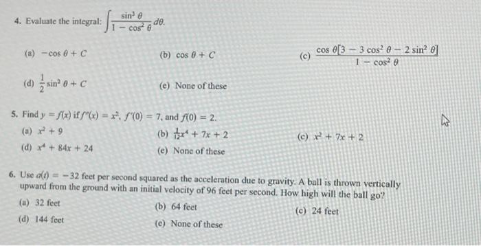 Solved please do a favour and explain question 4 5 and 6 i | Chegg.com