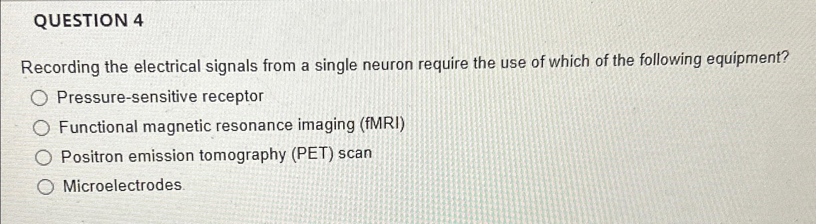 Solved QUESTION 4Recording the electrical signals from a | Chegg.com