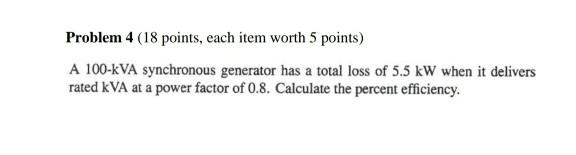 Solved Problem 4 (18 points, each item worth 5 points) A | Chegg.com