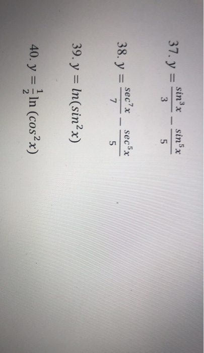 Solved Differentiating Trigonometric Functions In exercise | Chegg.com