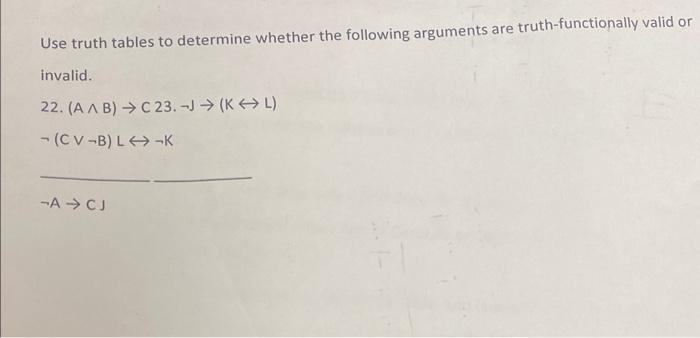Use truth tables to determine whether the following | Chegg.com
