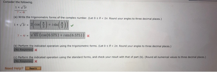 Solved Consider the following. 1 +31 2 cos (a) Write the | Chegg.com