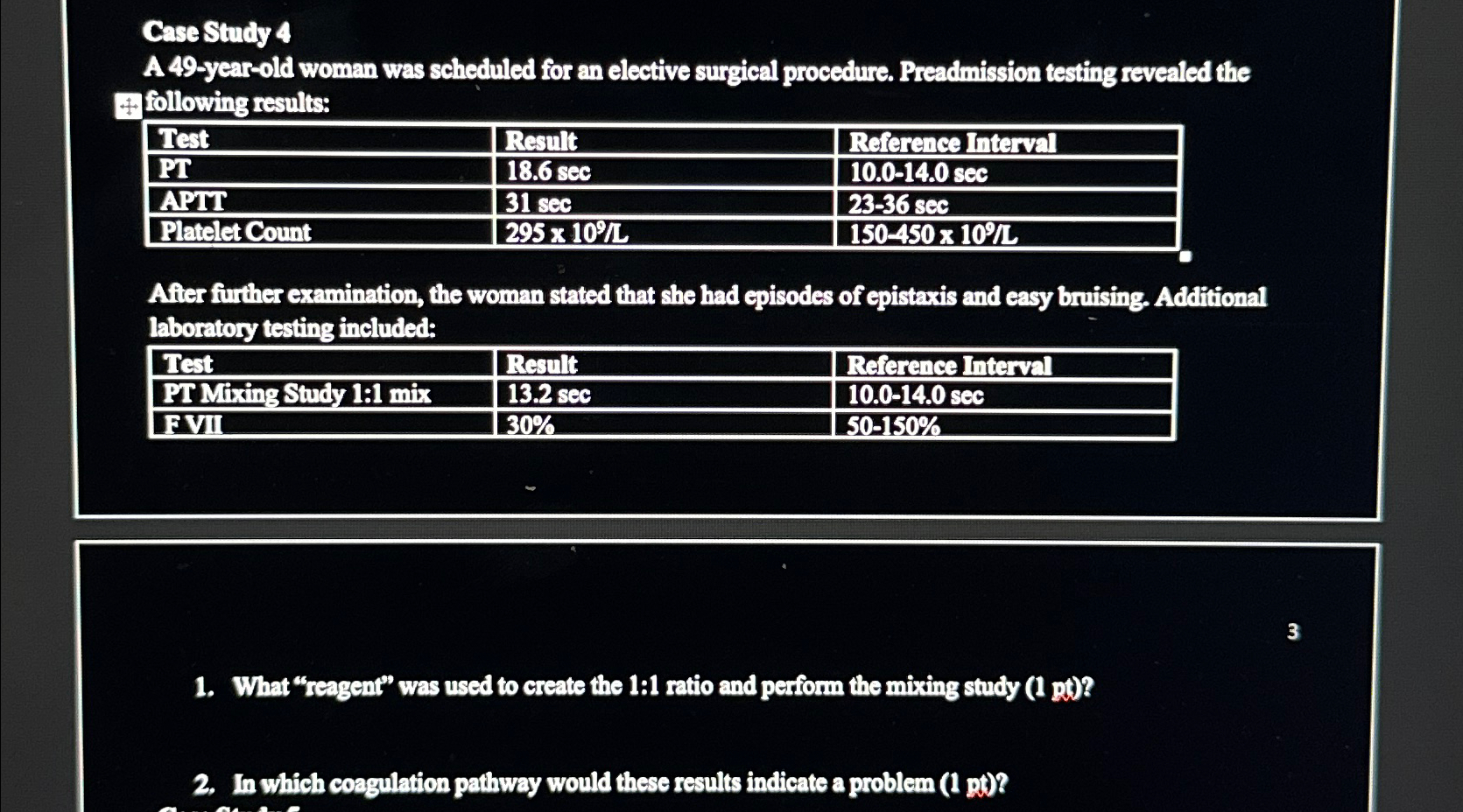 Solved Case Study 4A 49-year-old woman was scheduled for an | Chegg.com
