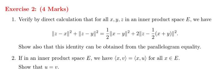 Solved Exercise 2: (4 Marks) 1. Verify by direct | Chegg.com