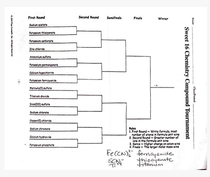 Solved First Round Second Round Semifinals Finals Winner | Chegg.com