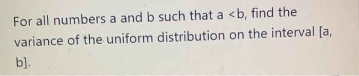 Solved For All Numbers A And B Such That A | Chegg.com