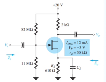 Solved For the JFET circuit in the voltage divider | Chegg.com