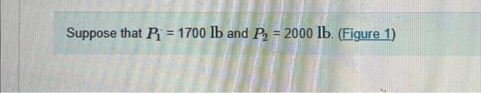 Solved Suppose That P1=1700lb And P2=2000lb. (Figure | Chegg.com