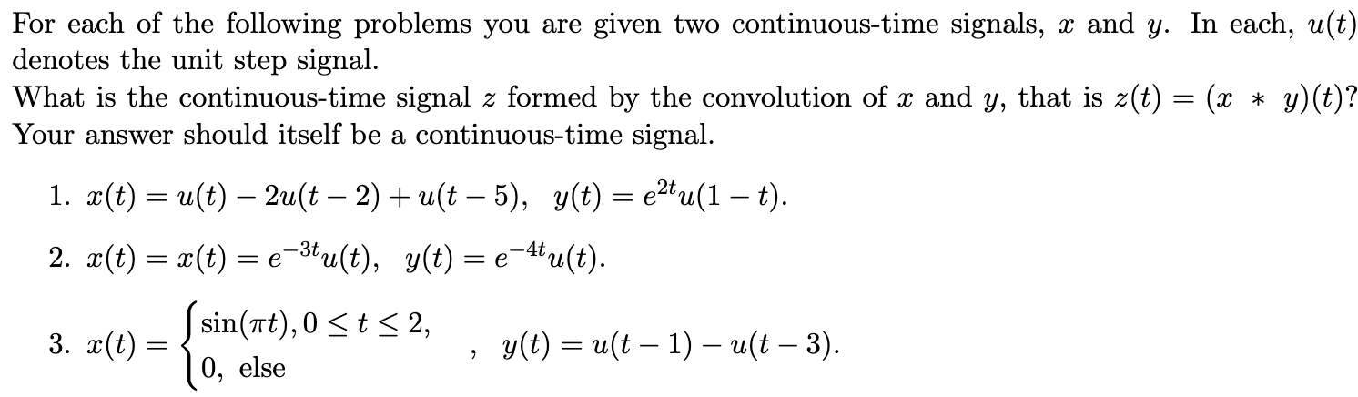 Solved For each of the following problems you are given two | Chegg.com