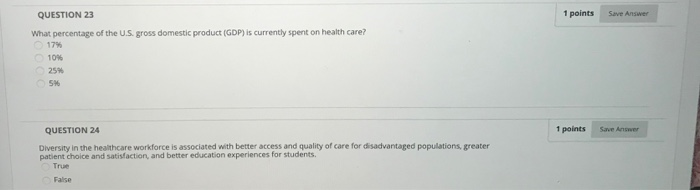 Solved 1 points Save Answer QUESTION 23 What percentage of | Chegg.com