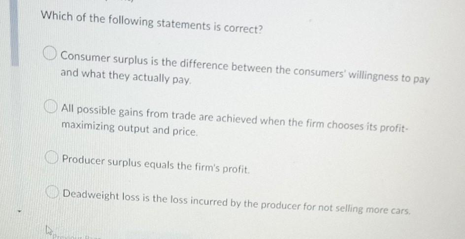 Solved Which of the following statements is correct? | Chegg.com