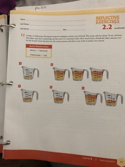 Solved pre-lab Name REFLECTIVE EXERCISES 2.2 Lab Partner | Chegg.com