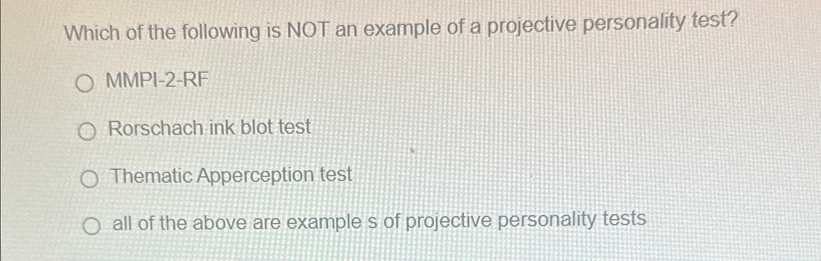Solved Which of the following is NOT an example of a | Chegg.com