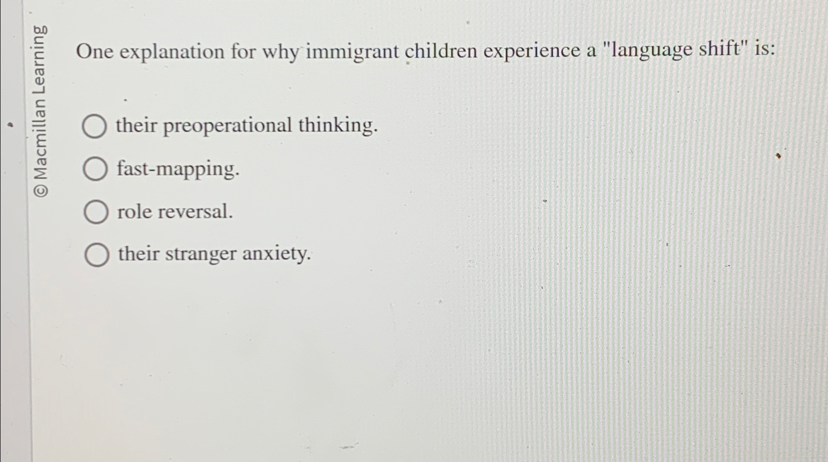 Solved One explanation for why immigrant children experience | Chegg.com