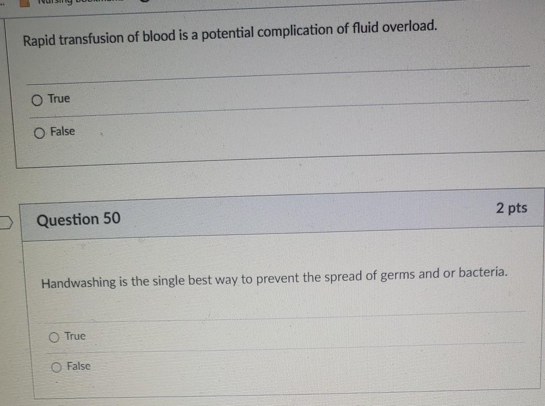 Solved D Question 17 2 pts The nurse is providing care for a | Chegg.com