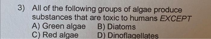 Solved I know B and D are not the answer but i thought green | Chegg.com