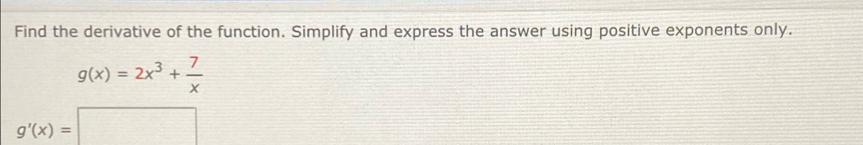 Solved Find the derivative of the function. Simplify and | Chegg.com