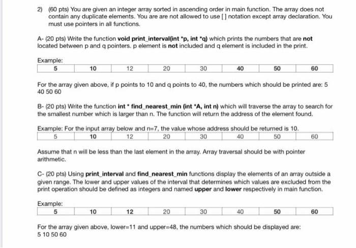 Solved (60 pts) You are given an integer array sorted in | Chegg.com