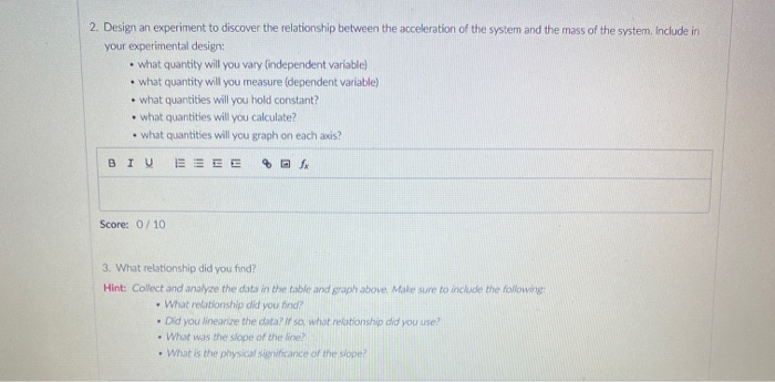 Solved 2. Design an experiment to discover the relationship | Chegg.com