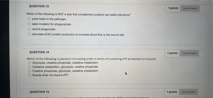 Solved QUESTION 13 1 points Save Answer Which of the | Chegg.com