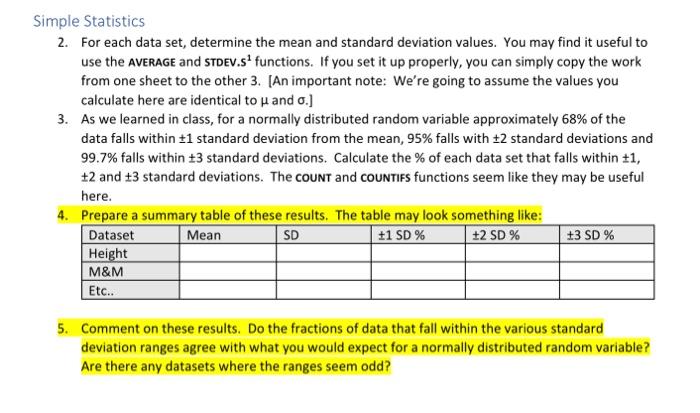 Solved Simple Statistics 2. For each data set, determine the | Chegg.com