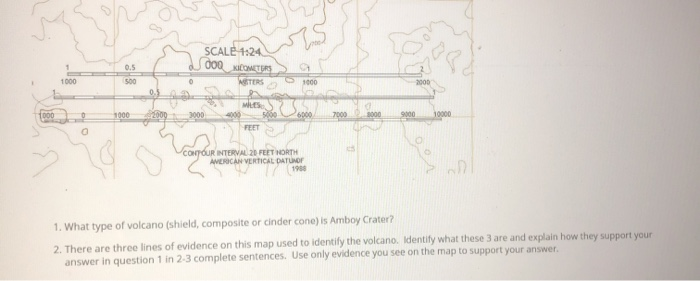 Solved The diagram below shows a topographic map of a | Chegg.com