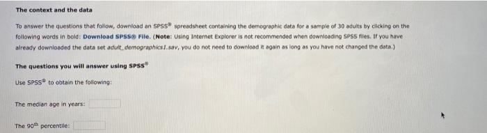 The questions you will answer using SPSS Use SPSS to | Chegg.com