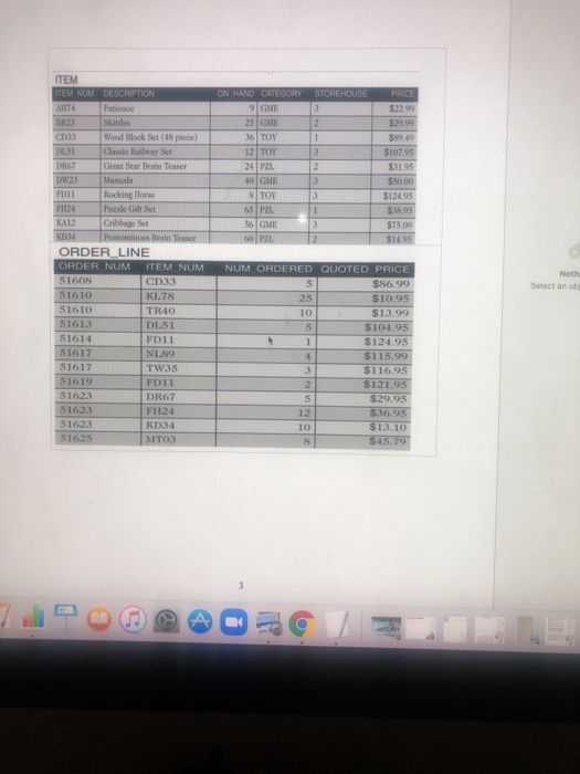 Solved the Oracle Live SQL tool to retrieve data for | Chegg.com