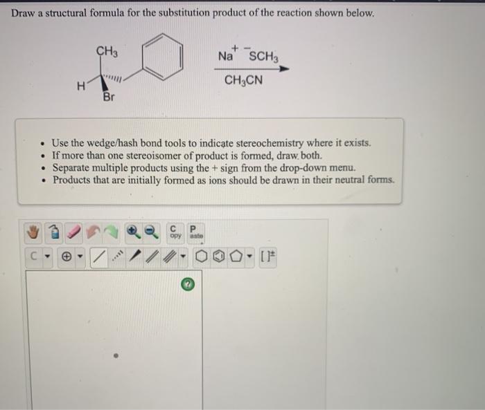 Solved Draw A Structural Formula For The Substitution | Chegg.com