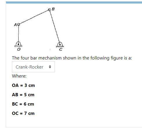 Solved B AQ The four bar mechanism shown in the following | Chegg.com