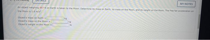what is the mass of an object weighing 1200 n
