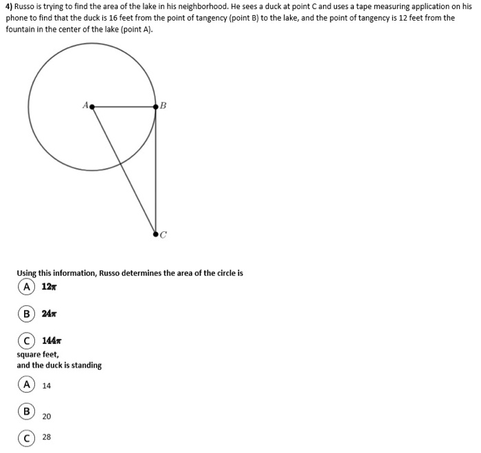 Solved 4) Russo is trying to find the area of the lake in | Chegg.com