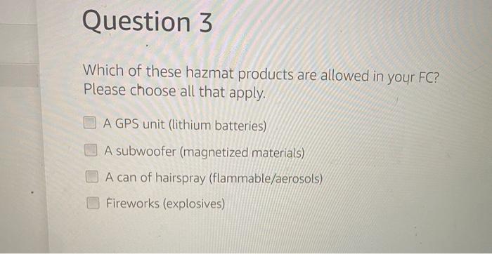 Which of these hazmat products warnings or labels are | Chegg.com