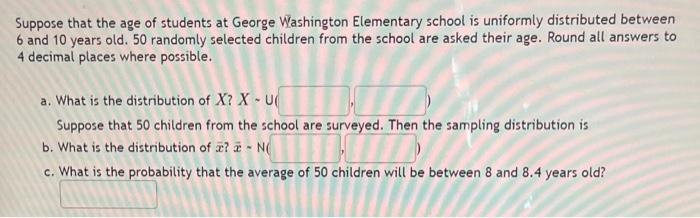 Solved Suppose that the age of students at George Washington | Chegg.com