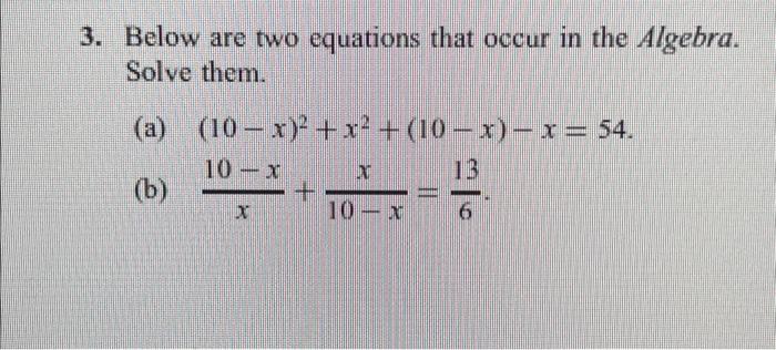 Solved use ancient arabic techniques from Algebra.3. Below | Chegg.com