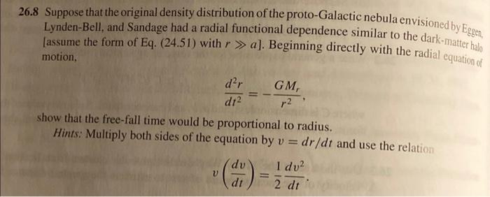 Solved 26.8 Suppose that the original density distribution | Chegg.com