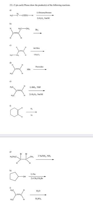 Solved 23 Spes Each Please Draw The Products Of The Foll Chegg Com