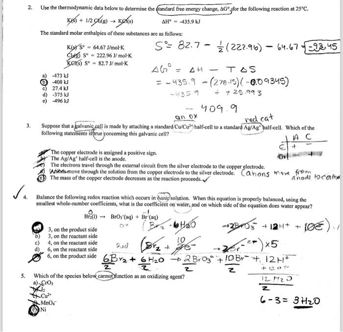 Solved K(s)+1/2C/z(g)→Kg/s) ΔH∘=−435.9 kJ The standard molar | Chegg.com