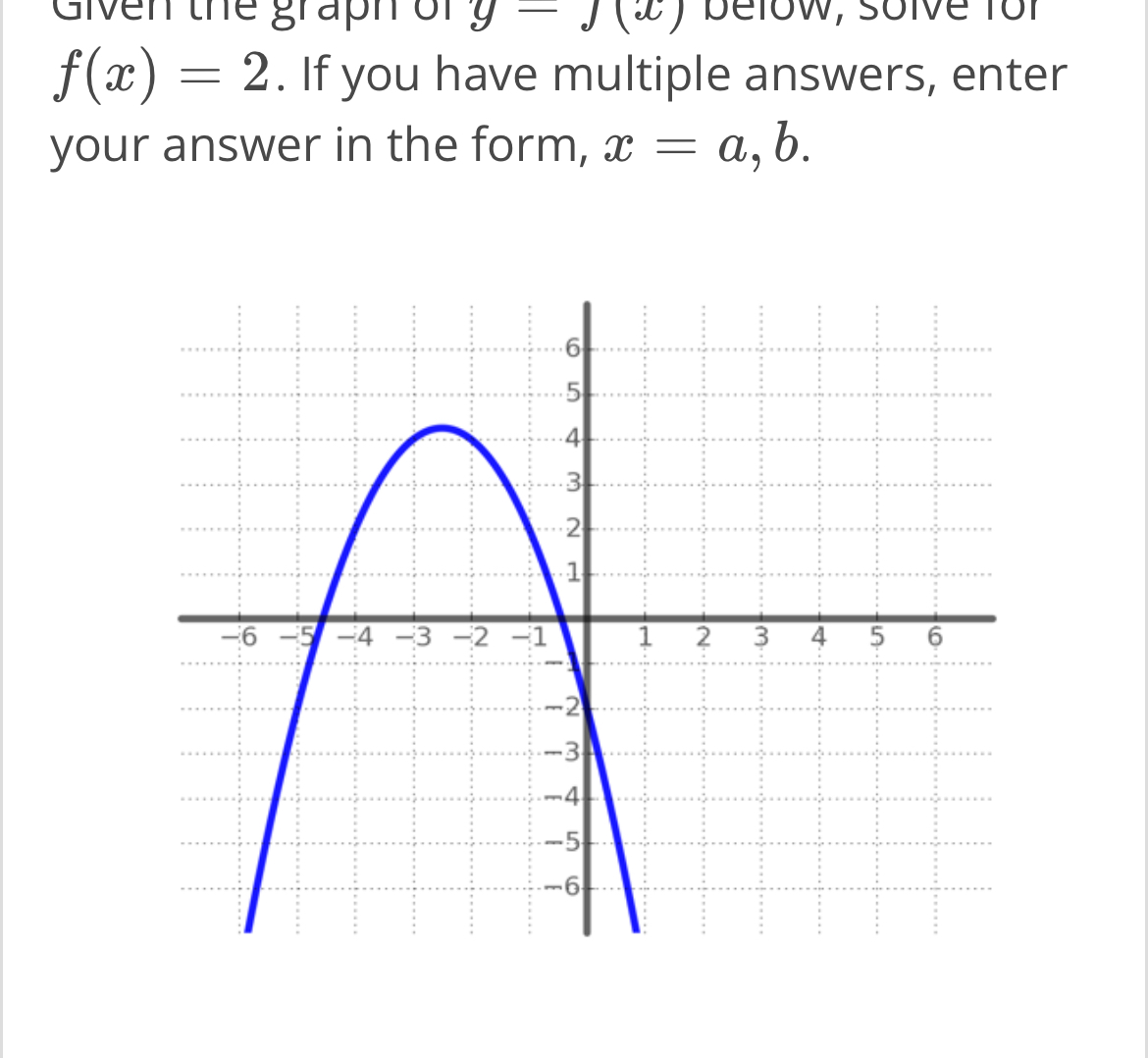 Solved f(x)=2. ﻿If you have multiple answers, enter your | Chegg.com