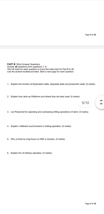 Solved PART B Short Answer Questions Answer all questions | Chegg.com