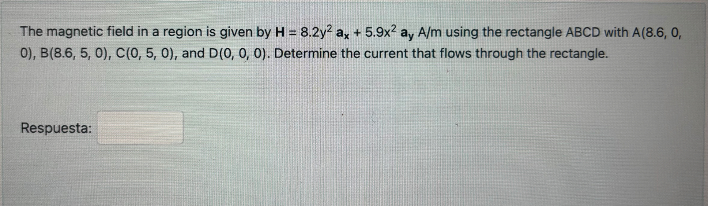Solved The magnetic field in a region is given by | Chegg.com