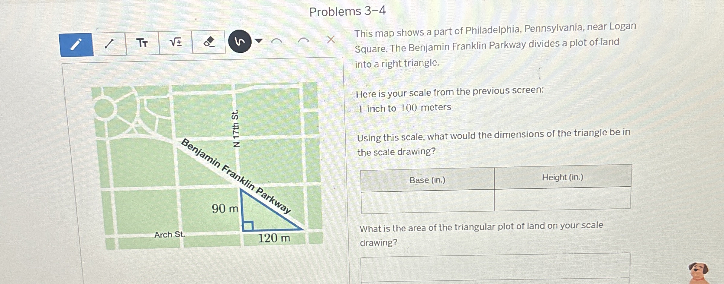 Solved Problems 34This map shows a part of Philadelphia,