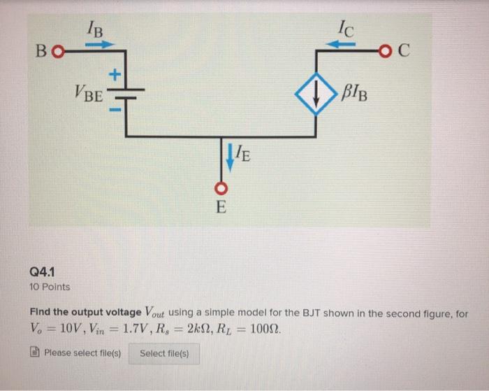 Solved The figure below shows a bipolar junction transistor | Chegg.com